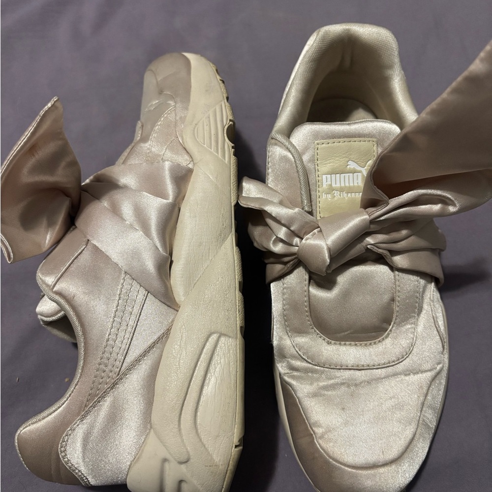 Fenty x Puma Women's Satin Bow Sneakers - Light Pink/Cream